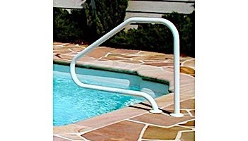 Saftron Return to Deck 4-Bend Classic Style Handrail .25" Thickness 1.90" OD | White | P-448-RTD-W