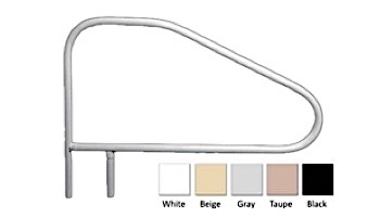 Saftron Cross Braced Return to Deck Mounted 4-Bend Handrail | .25" Thickness 1.90" OD | 48"W x 32"H | Taupe | CBRTD-448-T