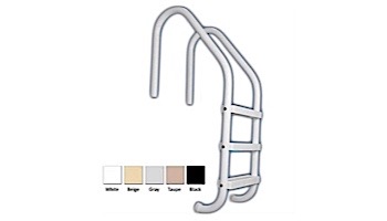 Saftron Economy 2-Step Ladder | .25" Thickness 1.90" OD | 24"W x 44"H | Beige | P-324-L2-B