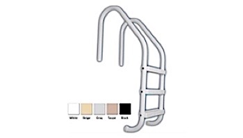 Saftron Economy 2-Step Ladder | .25" Thickness 1.90" OD | 24"W x 44"H | White | P-324-L2-W