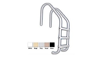 Saftron Economy 2-Step Ladder | .25" Thickness 1.90" OD | 24"W x 44"H | Gray | P-324-L2-G