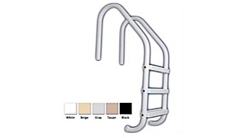 Saftron Economy 2-Step Ladder | .25" Thickness 1.90" OD | 24"W x 44"H | Gray | P-324-L2-G