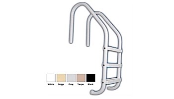Saftron Economy 3-Step Ladder | .25" Thickness 1.90" OD | 24" W x 53" H | Taupe | P-324-L3-T