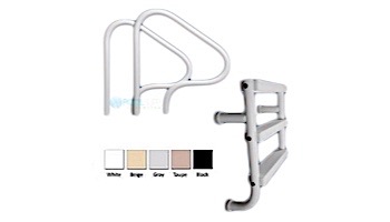 Saftron Wall Mounted Split 3-Step Ladder | .25" Thickness 1.90" OD | 7"W x 26"H | Beige | P-326-SL3-B