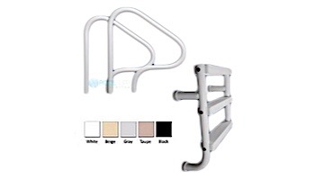 Saftron Wall Mounted Split 3-Step Ladder | .25" Thickness 1.90" OD | 7"W x 26"H | Gray | P-326-SL3-G