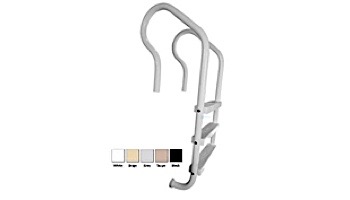 Saftron Elite Series 4-Step Ladder | .25_quot; Thickness 1.90_quot; OD | 21_quot;W x 63_quot;H | White | P-421-LP4-W