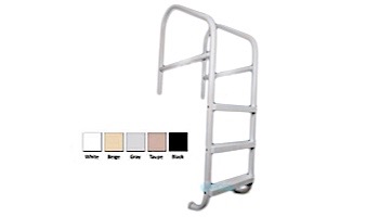 Saftron Commercial Cross Braced 3-Step Ladder | .25" Thickness 1.90" OD | 24"W x 67"H | White | CBL-324-3S-W