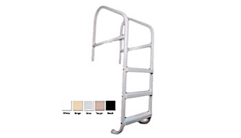 Saftron Commercial Cross Braced 3-Step Ladder | .25" Thickness 1.90" OD | 30"W x 67"H | Grey | CBL-330-3S-G