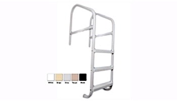 Saftron Commercial Cross Braced 5-Step Ladder | .25" Thickness 1.90" OD | 30"W x 91"H | White | CBL-330-5S-W