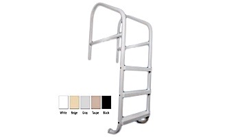 Saftron Commercial Cross Braced 3-Step Ladder | .25" Thickness 1.90" OD | 36" W x 67" H | Black | CBL-336-3S-BK