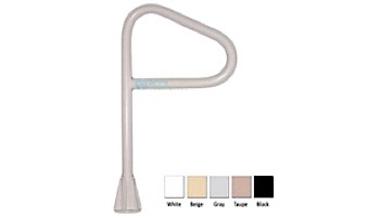 Saftron In Ground Spa Floor Handrail with Lift & Turn Base | .25" Thickness 1.90" OD | 18" W x 24" H | Beige | SF-24-LT-B