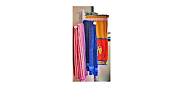 Saftron Wall Mounted Towel Rack .25" Thickness 1.90" OD | Single | Black | PA-MTR-5-BK