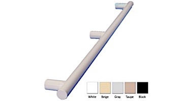 Saftron 3 Post Safety & Exercise Support Bar .25 Thickness 1.90" OD | Single | White | X-60-W