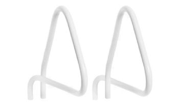 Saftron Return to Deck Mounted 4-Bend Pretzel Handrail Pair | .25" Thickness 1.90" OD | 29" W x 29" H | White | P-429-Z-W