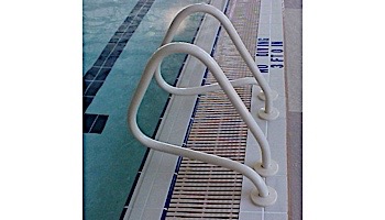 Saftron Return to Deck Mounted 4-Bend Pretzel Handrail Pair | .25" Thickness 1.90" OD | 29"W x 29"H | Gray | P-429-Z-G
