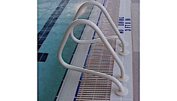 Saftron Return to Deck Mounted 4-Bend Pretzel Handrail Pair | .25" Thickness 1.90" OD | 29"W x 29"H | Taupe | P-429-Z-T