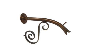 Black Oak Foundry Large Courtyard Spout with Florentine | Antique Brass / Bronze Finish | S7624-AB