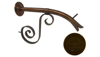 Black Oak Foundry Large Courtyard Spout with Florentine | Antique Brass / Bronze Finish | S7624-AB