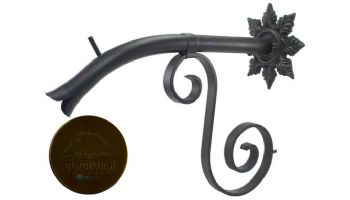 Black Oak Foundry Large Courtyard Spout with Normandy | Antique Brass / Bronze Finish | S7683-AB