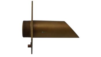 Black Oak Foundry 1.5" Deco Wall Scupper with Diamond Backplate | Antique Brass / Bronze Finish | S911-AB