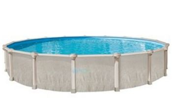 Ohana 12' Round 52" Steel Pool with 7" Top Ledge | POHAPRA-1252SSPSPSB11-WS