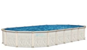 Ohana 12' Round 52" Steel Pool with 7" Top Ledge | POHAPRA-1252SSPSPSB11-WS