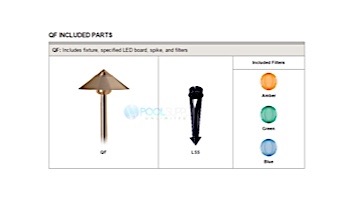 FX Luminaire QF LED Pathlight | Nickel Plate Finish | 18" Riser | QF-1LED-18R-NP KIT