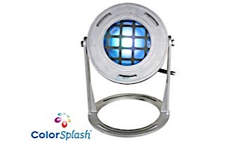 J&J Electronics ColorSplash LED Underwater Fountain Luminaire | Base And Guard | 120V 100' Cord | LFF-S1C-120-WG-WB-100