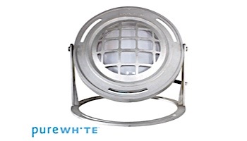 J&J Electronics PureWhite LED Underwater Fountain Luminaire | Base And Guard | 120V 50' Cord | LFF-F3L-120-WG-WB-50