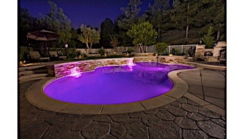 J&J Electronics ColorSplash XG Series Color LED Pool Light SwimQuip Version | 120V Equivalent 33W 50' Cord | LPL-F2C-120-50-PSQ