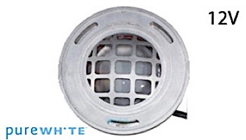 J&J Electronics PureWhite LED Underwater Fountain Luminaire | Base And Guard | 12V 10' Cord | LFF-S1L-12-WG-WB-10