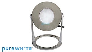 J&J Electronics PureWhite LED Underwater Fountain Luminaire | Base Only No Guard | 120V 10' Cord | LFF-S1L-120-NG-WB-10