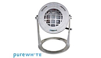 J&J Electronics PureWhite LED Underwater Fountain Luminaire | Base And Guard | 120V 10' Cord | LFF-S1L-120-WG-WB-10