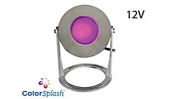 J&J Electronics ColorSplash LED Underwater Fountain Luminaire | Base And Guard | 12V 10' Cord | LFF-S1C-12-WG-WB-10