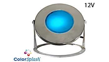J&J Electronics ColorSplash LED Underwater Fountain Luminaire | Base Only No Guard | 12V 100' Cord | LFF-F1C-12-NG-WB-100