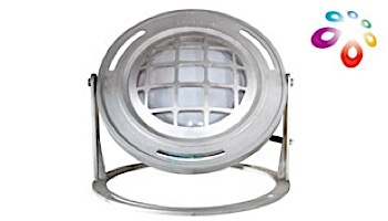 J&J Electronics ColorSplash LED Underwater Fountain Luminaire | With Guard And Base | 120V 10' Cord | LFF-F1C-120-WG-WB-10