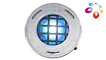 J&J Electronics ColorSplash LED Underwater Fountain Luminaire | Base And Guard | 12V 10' Cord | LFF-S1C-12-WG-WB-10