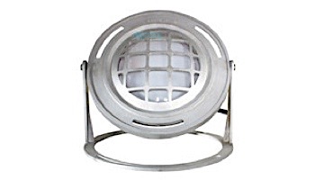 J&J Electronics PureWhite LED Underwater Fountain Luminaire | Base And Guard | 12V 10' Cord | LFF-S1L-12-WG-WB-10