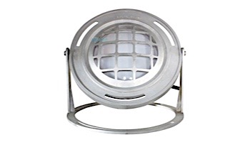 J&J Electronics PureWhite LED Underwater Fountain Luminaire | Base And Guard | 12V 10' Cord | LFF-S1L-12-WG-WB-50