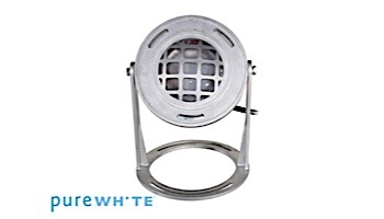 J&J Electronics PureWhite LED Underwater Fountain Luminaire | Base And Guard | 120V 50' Cord | LFF-S1L-120-WG-WB-50