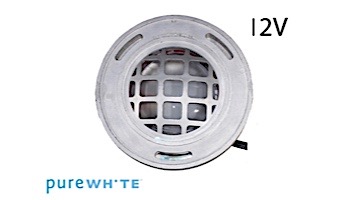 J&J Electronics PureWhite LED Underwater Fountain Luminaire | Base And Guard | 12V 10' Cord | LFF-F1W-12-WG-WB-10