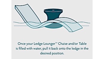 Ledge Lounger In-Pool Chaise Side Table | Orange | LLST-14T-O