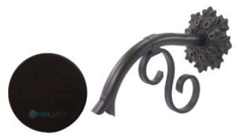 Black Oak Foundry Small Droop Spout with Bordeaux | Almost Black Finish | S401-BLK | S421-BLK