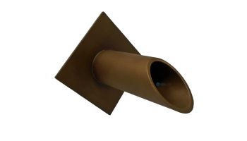 Black Oak Foundry 1.5" Deco Wall Scupper with Diamond Backplate | Brushed Nickel Finish | S911-BN