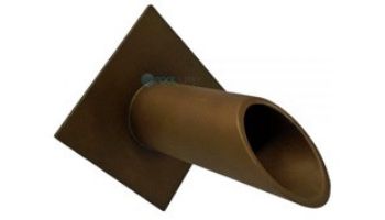 Black Oak Foundry 1.5" Deco Wall Scupper with Diamond Backplate | Oil Rubbed Bronze Finish | S911-ORB