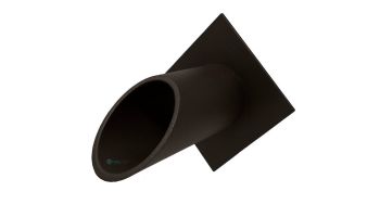 Black Oak Foundry 2" Deco Wall Scupper with Diamond Backplate | Oil Rubbed Bronze Finish | S912-ORB