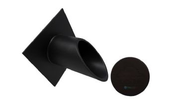 Black Oak Foundry 2.5" Deco Wall Scupper with Diamond Backplate | Oil Rubbed Bronze Finish | S913-ORB