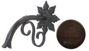 Black Oak Foundry Small Droop Spout with Normandy | Almost Black Finish | S402-BLK