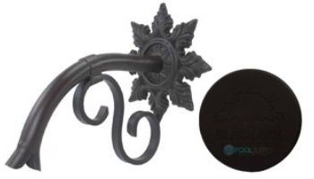 Black Oak Foundry Small Droop Spout with Normandy | Almost Black Finish | S402-BLK