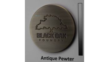Black Oak Foundry Square Apollo Backplate with Oak Leaf Scupper | Antique Pewter Finish | S53-AP